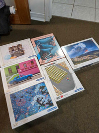 Lot of 6 brand new puzzles clementoni 500 and 1000