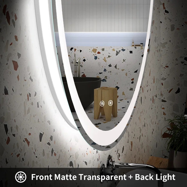 Cheire 32-inch Round LED Bathroom Vanity Mirror Frameless BNIB in Home Décor & Accents in Oshawa / Durham Region - Image 4