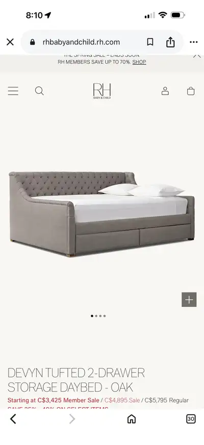 DEVYN TUFTED 2-DRAWERSTORAGE DAYBED, View more