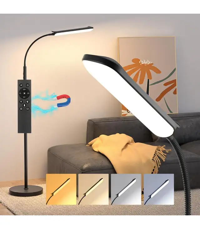 LED Floor Lamp, 18W Super Bright Floor Lamp for Living Room, Adj in Indoor Lighting & Fans in Hamilton - Image 2