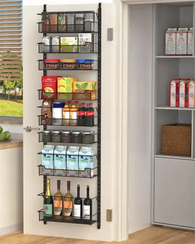 8-Tier Over the Door Pantry Organizer with Adjustable Baskets, View more