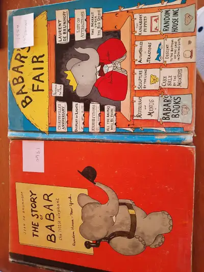 VINTAGE BABAR LAURENT  de BRUNHOFF LOT 5   '50,S '60,S HARDCOVER, View more