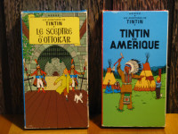 Cassettes VHS TINTIN EN AMÉRIQUE et LE SCEPTRE D'OTTKAR