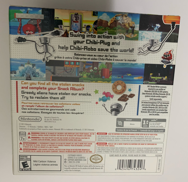 Chibi Robo Amiibo w/ Zip Lash 3DS in Nintendo DS in Mississauga / Peel Region - Image 2