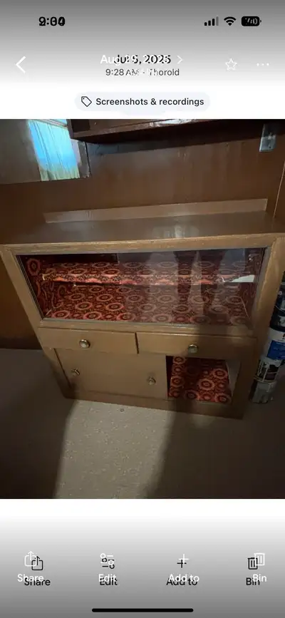 Vintage homemade china cabinet, View more