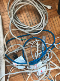 Various Extension Cords, two are heavy duty for tools