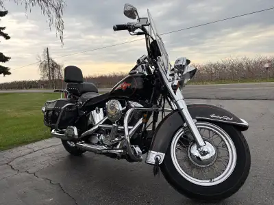 Selling my 1993 Harley-Davidson Heritage Softail, a true classic! This used motorcycle features a sl...