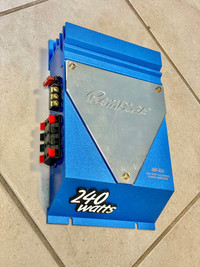 RAMPAGE by Audiovox AMP-604  240 Watt 4-Channel Power Amplifier 