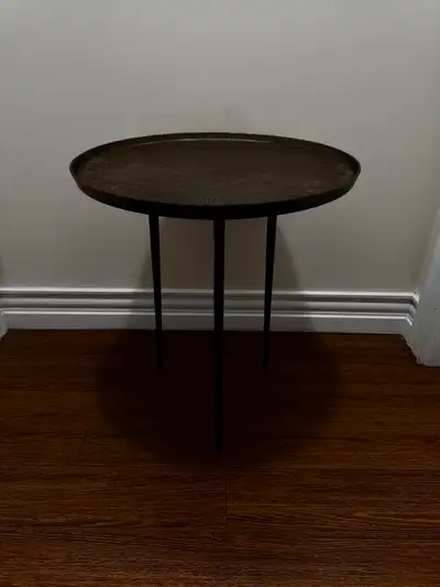 Round Gold Metal Side Table, View more