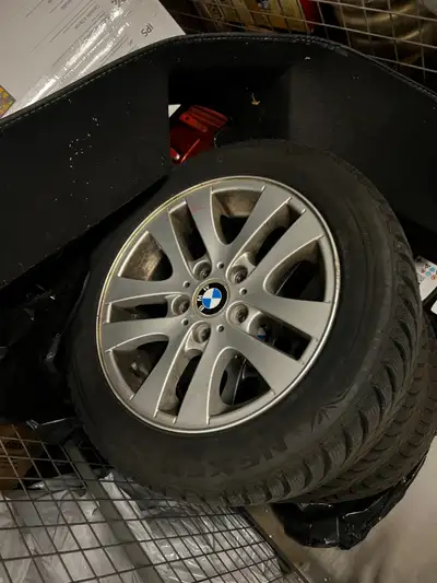 2006 BMW winter tires with rims 205/55R16 Used 1 winter, pick up in Mississauga