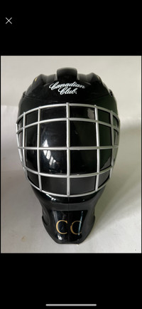 Canadian Club Rye Whisky Hockey Helmet Goalie Ice Bucket 