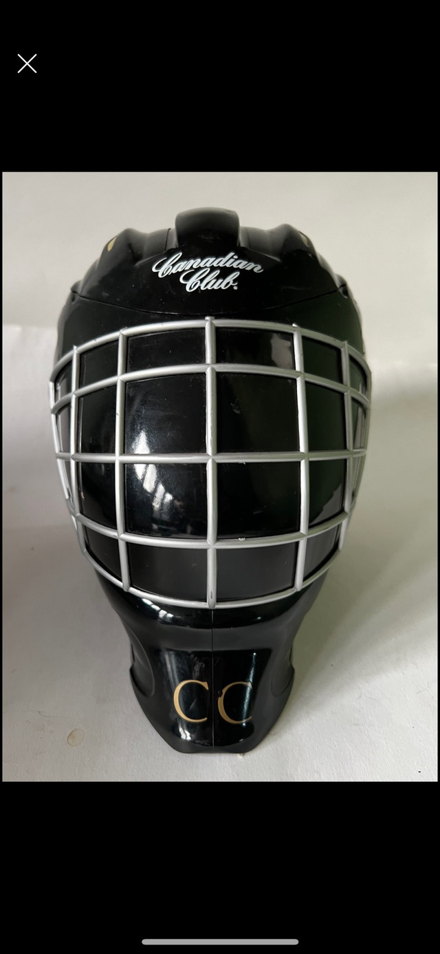 Canadian Club Rye Whisky Hockey Helmet Goalie Ice Bucket  in Arts & Collectibles in Kingston