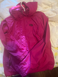 Womes pink North Face Rain Jacket 