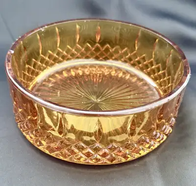 Indiana Glass Amber Diamond Point bowl, View more