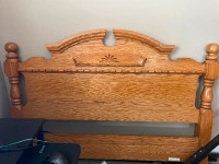 Palliser queen solid oak headboard