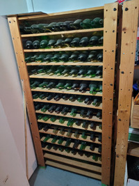 Big wine rack + 120 wine bottles