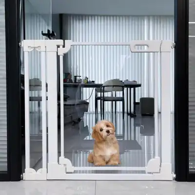WAOWAO Clear Baby Gate for Stairs- Auto Close - 29.13-38.58”, View more