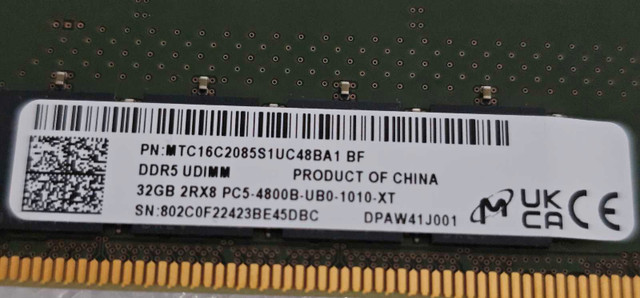 DESKTOP MEMORY DDR5 -4800MHZ 4 X 32GB = 128GB TOTAL in Desktop Computers in City of Toronto