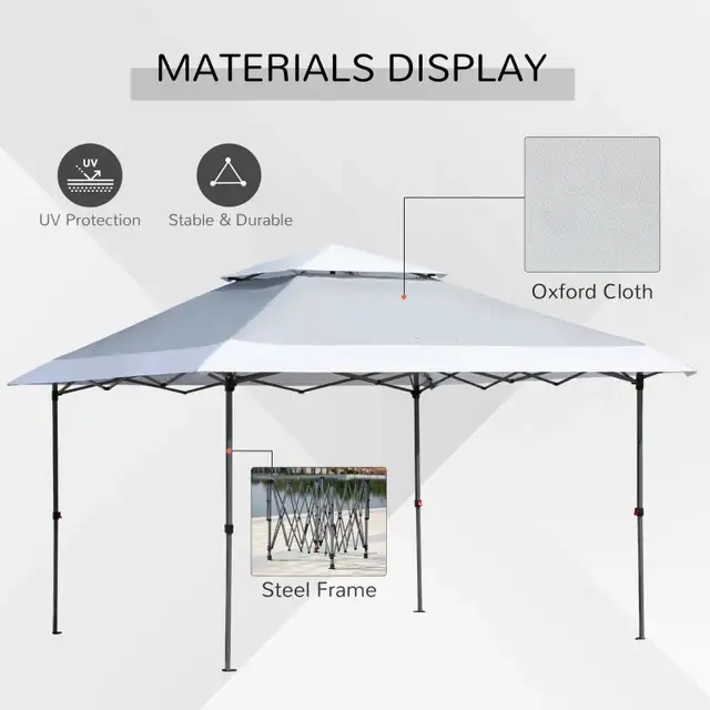 Outsunny 12' x 12' Pop Up Canopy Tent, with Double Roof in Other in City of Toronto - Image 5