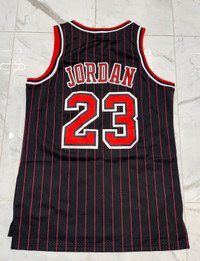 Michael Jordan Pinstriped Jersey Mitchell and Ness