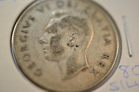 1949 Canada 50 Cents Silver Coin