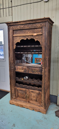 Antique Handcarved Wine Cabinet