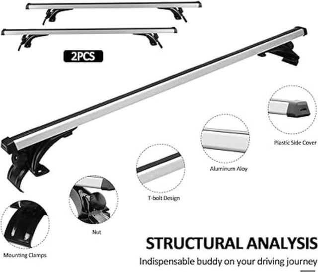 47" Universal Roof Rail Rack Bars in Other Parts & Accessories in Oakville / Halton Region - Image 3