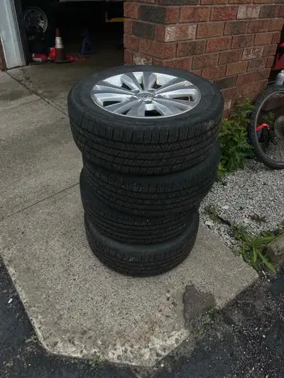 16 inch rims and tires from my vw golf. 206/55R16 Michelin defender tires 5/112 lug bolt pattern All...