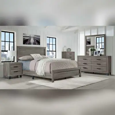 Olivia Wooden Bedroom Set with Box Spring || Queen & King avail, View more