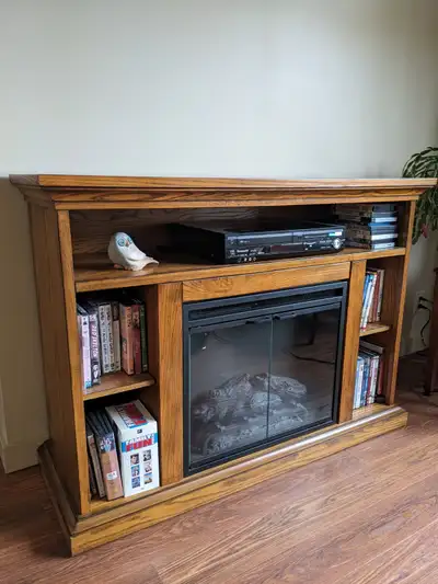 TV stand/electric fireplace, View more