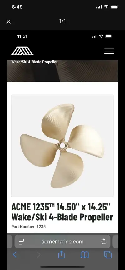 ACME PROP 1235 BRAND NEW IN BOX $1000