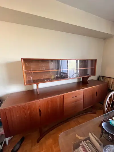 Mid-Century Modern Teak Buffet & Hutch, View more