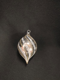 Silver, White and Gold Glass Ornament