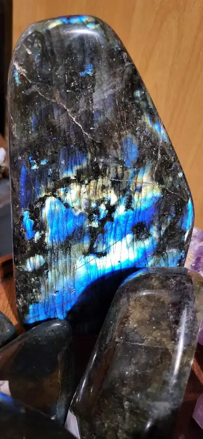 Large labradorite crystal freeform, View more
