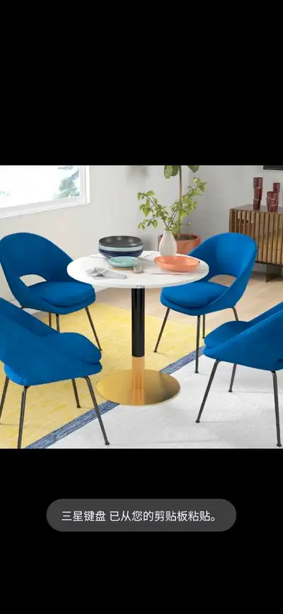Round Dining Table, Modern Dining Room Table with Faux Marble , View more