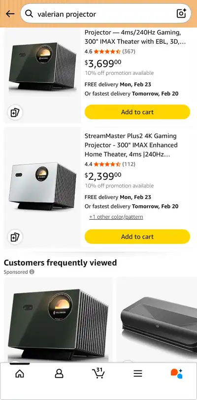 4K AI Gaming Projector 300" 4ms|240Hz IMAX Home Theater Dolby v, View more