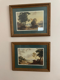 2 Wood Framed Painted Pictures