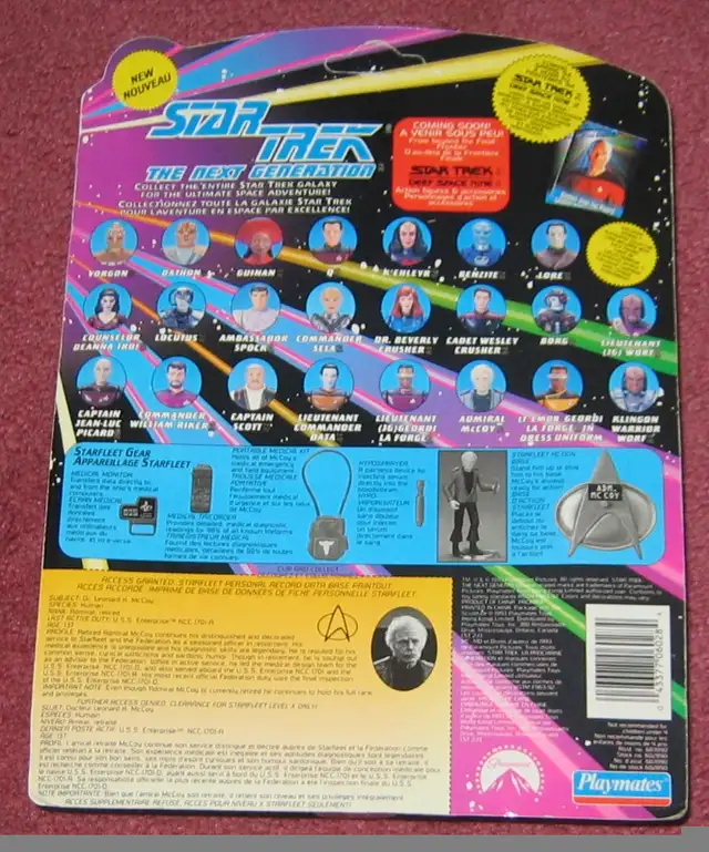 Star Trek Next Generation Admiral McCoy figure in package in Arts & Collectibles in Kitchener / Waterloo - Image 3