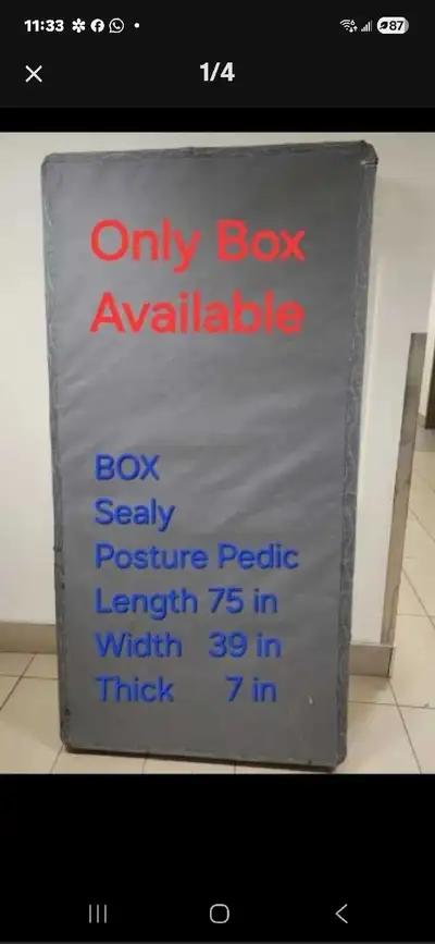SEALY Posture Pedic Technology Twin Mattress BOX Only. NEW, View more