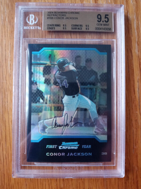 2004 Bowman Chrome Refractors 168 Conor Jackson BGS 9.5 gem mint in Arts & Collectibles in St. Catharines - Image 2