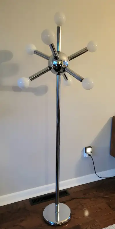 SPACE AGE CHROME MID CENTURY MODERN SPUTNIK FLOOR LAMP, View more