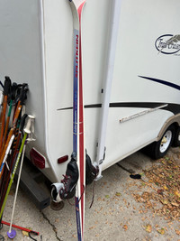 Cross country skis pole and boots 