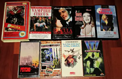 VHS TAPES :: HORROR & THRILLERS #14 Andy Warhol Dracula Video Gems (Clamshell) $25 Dollars Vampire C...