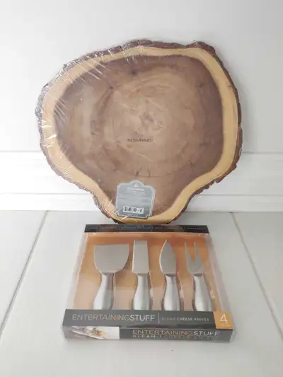 Brand new cheese board and knife set, View more