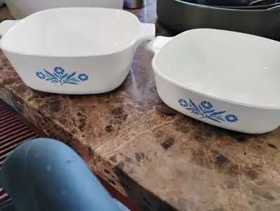 CORNING WARE THE BLUE CORN FLOWER NO LIDS X2, View more