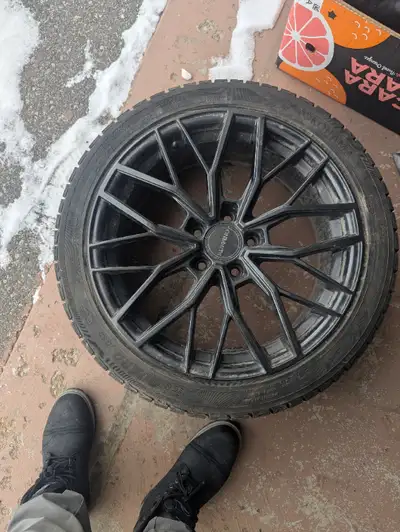 Selling "18 Ruffino wheels with Yokohama ice guard winter tires for $400 obo. 225 45 R18 95H and the...