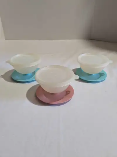 VTG Tupperware Bowls Cups with Lids , View more