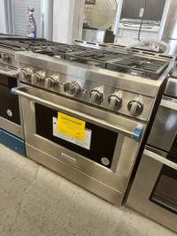 KitchenAid 36" Commercial Gas Stove with True Convection