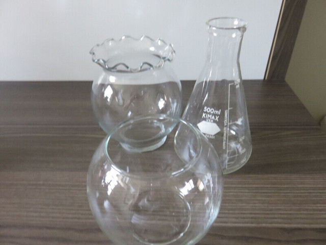 Vases à fleur vintage  poterie pot en verre dans Décoration intérieure et accessoires  à Laval/Rive Nord - Image 3