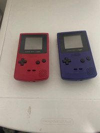 Nintendo Gameboy Color Berry Red &  Color Grape System- Tested/ 